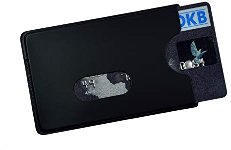 orgaexpert 6X EC Kartenhülle Stabil NEU Kreditkartenhüllen, Scheckkartenbox, Schutzhülle (Schwarz)