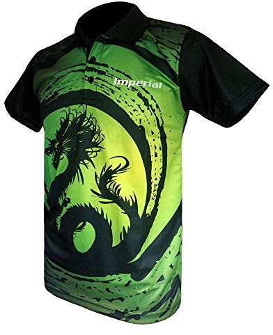 Imperial Dragon Shirt 3 | Funktionsfaser Tischtennis Polo Shirt | TT-Spezial - Schütt Tischtennis | Grün, XL