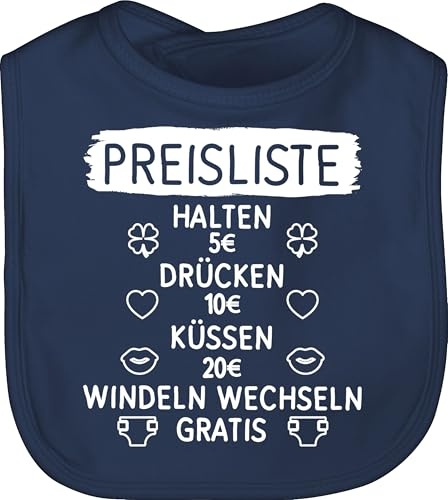 Shirtracer - Baby Lätzchen - Sprüche - Preisliste mit Symbolen - weiß