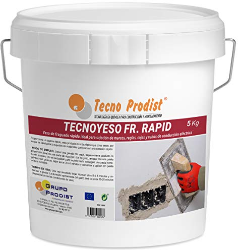 Tecno Prodist 1656 Tecno Plâtre à séchage Rapide, Blanc, 5 Kg