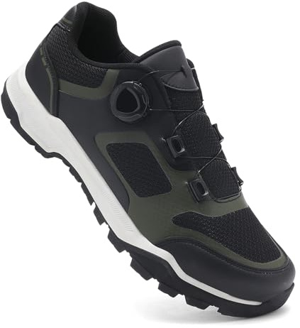 LZQpearl Herren Pro Fahrradschuhe, Unisex Mountainbike Schuh, Kompatibel mit Allen SPD Pedalplatten, Outdoor MTB Fahrradstiefel für Männer und Damen