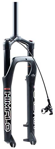 QHY Fette Fahrradgabel 26 Inch Luft Fahrrad Federgabel Aluminiumlegierung ABS-Schloss for 4.0 Reifen Schnee Mountainbike Nur 1880g (Color : Black RL, Size : 26'')