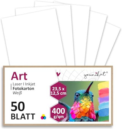 younikat Blanko Postkarten im Maxi-Format I 50er Set I 400 g I zum Selbstgestalten I 235 x 125 mm I DIY Grußkarten weiß I starker - Bastel-Karton zum beschreiben und bemalen I dv1012