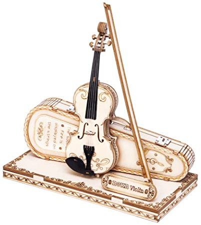 ROKR Puzzle 3D Legno per Bambini e Adulti Modellismo da Costruire Kit Modello Strumento Musicale Violino (Violin Capriccio)