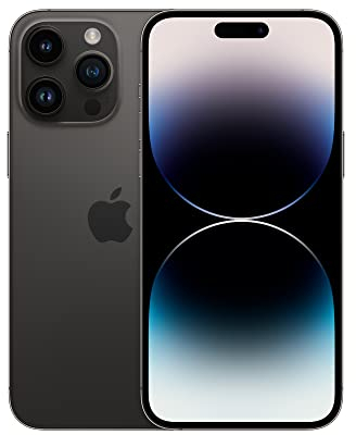Apple iPhone 14 Pro Max, 128GB, Space Black - (Renewed)
