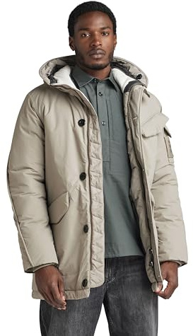 G-STAR RAW herr Vodan vadderad parkas med huva jackor, Grå (elefant hud D22713-D419-G106), M