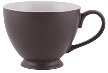Plint Set of 6 Stoneware Tea Mugs, Almost Black Color Coffee Cups, Stoneware Coffee Mugs, Tea Mugs, Porcelain Coffee Mug, Cappuccino Cups 350 ml