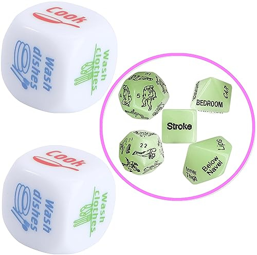 2 Pezzi Novità Gioco Dadi Dadi Casa Lavoro Dadi Giocattolo 𝗦𝗲𝘀𝘀𝗼 𝗗𝗮𝗱𝗶 1 Set