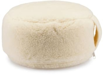 Perfect Wool Coussin de méditation en Laine mérinos, Rond Ø30 cm, Rembourrage Sarrasin – Idéal Yoga, méditation, Coussin de Sol et siège