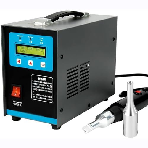 ERICAT Saldatrice Ad Ultrasuoni, Saldatrice a Punti Ad Ultrasuoni da 600 W con Schermo LCD, Frequenza di Risonanza di 28 KHz, Protezione da Sovraccarico E Cortocircuito, per Tessuto, di Plastica