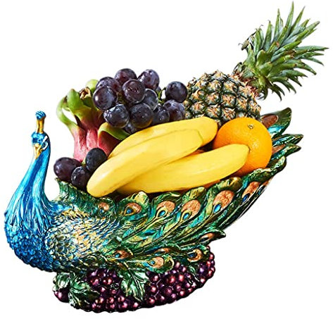 Supporto for cesto di frutta moderno Ciotola di frutta creativa, cesto di frutta moderno a forma di pavone supporto for frutta secca vassoio for la casa soggiorno decorazione del desktop vassoi di fru
