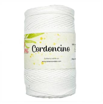 Cordoncino Mondial Cotone Rigenerato 100% (Bianco candido - 710)