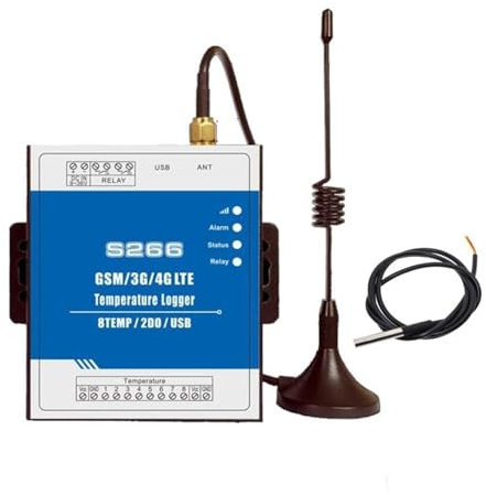 Abridor automático de puerta corredera 8 entradas de temperatura Control remoto del registrador de datos GSM 2G 3G 4G con sensor opcional con teclado inalámbrico (Size : Kit2 2G y sensor)