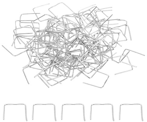 PATIKIL 13x12mm Ganci per Lampadari Cristalli, Accessori per Lampade in Cristallo 200Pz Clip per Cristalli per Fissare Parti di Cristallo, Sostituzioni per Lampadari, Cromo