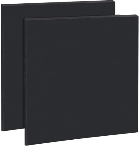 BENECREAT 2 st PVC-skumbrädor, 30 x 30 cm fyrkantiga svarta PVC-plattor i skum för hantverk, modellering, konst, skärm, skolprojekt, 5 mm tjocka