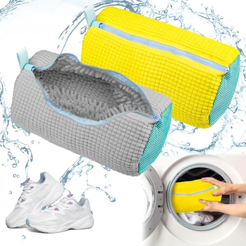 2 Pcs Shoe Washing Machine Bag, Trainer Washing Machine Bag, Shoe Wash Bag | Trainer Wash Bag, Bags for Washing Machine,Reusable Laundry Shoe Protector Laundry Bag for Sports/Canvas Tennis Running Shoes