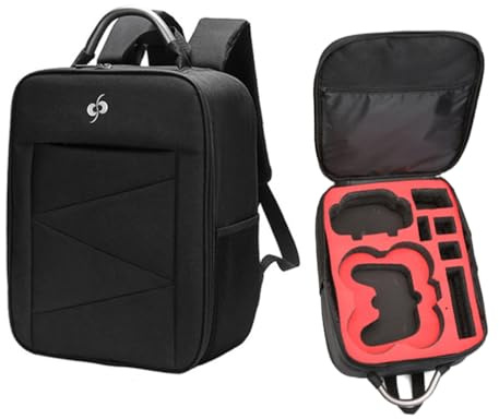LiLiTok Custodia protettiva per drone DJI Avata 2, custodia protettiva per DJI Avata 2, per occhiali 3 occhiali, accessori per controller FPV, borsa portaoggetti per zaino (39 x 29 x 17 cm), Nero