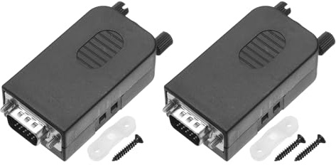 QUARKZMAN 2 Stück VGA Serial Adapter, DB15 Stecker 15-poliger Breakout Connector Anschlussdose für Computer, Monitor, Schwarz