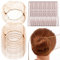 Giantree 20 Stück Unsichtbare Haarnetze, Bun Netze mit 50 U-förmigem Clips Haarnetz Dutt Wiederverwendbare Haar Netze Feinmaschig Ballettbrötchen Haarnetz für Krankenschwestern Tänzerin(Braun)