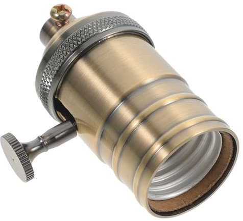 Yardenfun Pied De Lampe Uniquement Douille D'ampoule E27 Embase E27 Culot D'ampoule Ampoules En Plein Air Ampoules Extérieures Remplacement De La Douille De Lampe Porte-ampoule E26 Métal