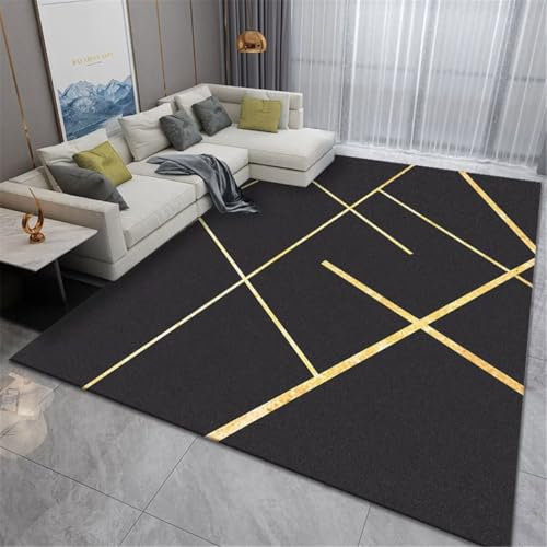 RUGMRZ Bad Teppiche Betten Grau-gelbes geometrisches Design Sofa Teppich Schlafzimmer Teppich Antifouling Fleckerlteppich 40X60CM