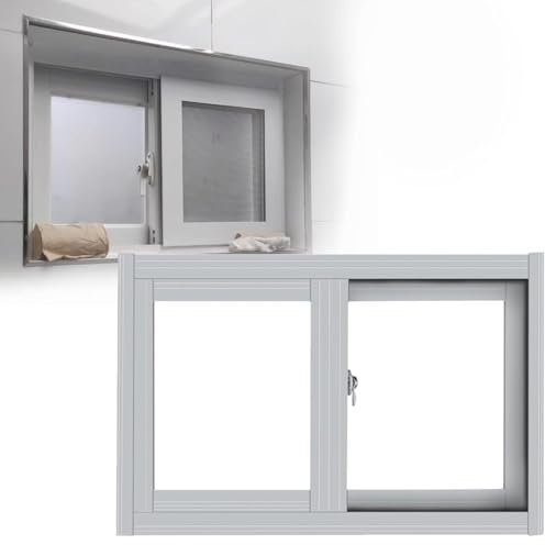 Doppelverglastes Fenster Für Häuser Mit Einer Höhe Von 12, 14, 16, 18 Und 20; Horizontaler Schiebefensterersatz Für Schuppen, Badezimmer, Keller Und Hühnerställe (B X H 48 X 14 Zoll 120 X