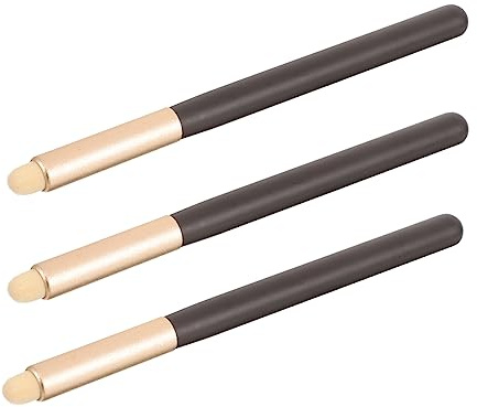 COMPUKAS Pennello Correttore Labbra 3 Pezzi Set Applicatore Rossetto Portatile Per Trucco Professionale e Quotidiano Manico Resistente e Setole Morbide
