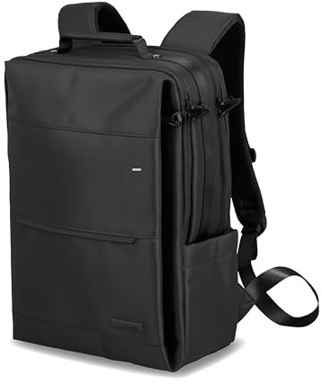Travelite Handgepäck Rucksack, Laptop Rucksack 15,6 Zoll, WORKFLOW Reiserucksack aus recyceltem Material mit Sicherheitsfach