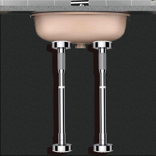 Postes de soporte Stainopic ajustables para fregaderos de montaje inferior, instalación sin taladros para lavabos y armarios de baño