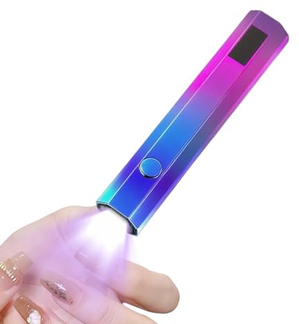 Luce UV per unghie: 10,3 X 1,9 X 1,6 Cm, Essiccatore Senza Fili, Essiccatore Per Unghie USB Ricaricabile, Display LED, Lampada Di Cura Gel Portatile Per Salone Manicure, Casa, Spa, Viaggi, Scorri