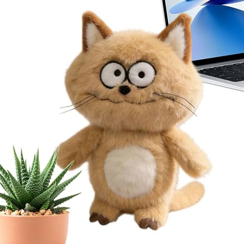 Générique Peluche Chat - Adorable Coussin Doudou à Câlins,Modèle Décoratif Lit Peluche - pour Enfant Garçon Fille Amie Épouse Ami Sœur Fille Chambre Étagère Table Bureau Chambre