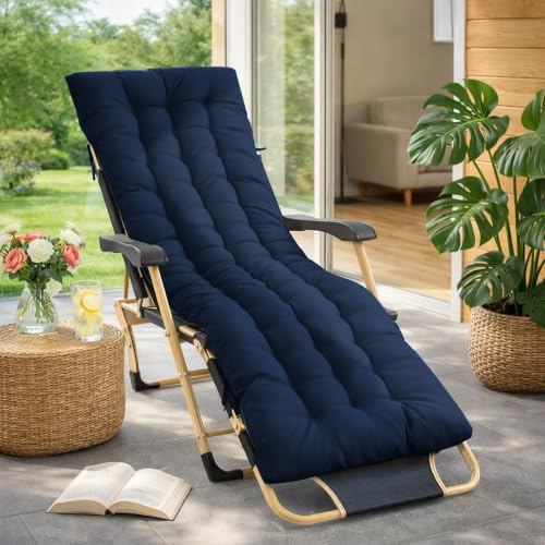 Bocguy Bequeme Liegenauflage Deckchair & Sonnenliegen170*53 * 8cm Gartenliege Auflage Sonnenliege Liegestuhl Polster mit Schaumflockenfüllung Gartenmöbel Kissen