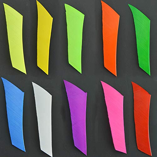 AMEYXGS 50 Stücke Bogenschießen Truthahnfeder 3 Zoll Pfeil Fletching Jagd Pfeil Fletches Links Flügel Pfeil Federn Flügel für DIY Pfeilschaft (Blau)