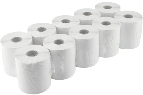 L LIKED 10 rollos de etiquetas térmicas directas de 100 mm x 150 mm con 250 etiquetas/rollo de etiquetas de envío en blanco, compatible con Zebra 2844 ZP-450 ZP-500 ZP-505