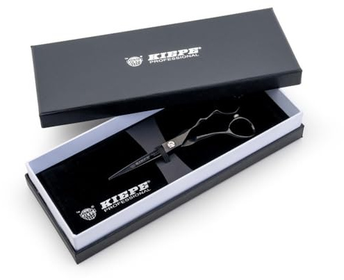 Kiepe 2814 Monster Cut professionelle Haarschere 5 Zoll, ergonomische Convex Razor Schneideschere mit schwarzer Titanbeschichtung für hohe Leistung, Made in Italy