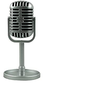 WQAZ Retro microphone Simulation Classic Retro Dynamic Vocal Microphone Vintage Style Mic Universal Stand For Live Performanc Karaoke Record Compatible with any laptop and desktop with microp