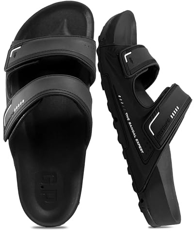 Gold Pigeon Shoes PIRO Lightweight Ortho Heel Men Slide Sandals: 1545 Black, Women 9.5-10 & Men Size 8-8.5 * 1545-blk-40