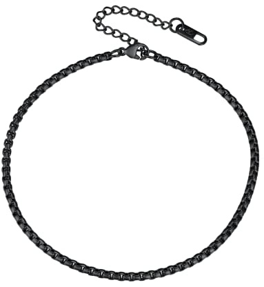 PROSTEEL Ankelkedja för kvinnor, justerbara vattentäta ankelarmband, hjärta/kubansk/cigarr fotkedja 316L rostfritt stål för strand sommar med presentask, En storlek, Rostfritt stål, Ingen ädelsten
