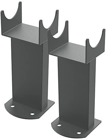 Warmehaus Floor Mounting Brackets Column Radiator Flat Panel 2PC/Set Grey | Modern and Elegant, Low Carbon Steel, Radiator Floor Mounting Feet Kit, Durable Finish