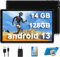 AOCWEI Tablet X500 de 10 Pulgadas, 4 GB de RAM 64 GB de ROM (128 GB de expansión) Android 12 Tablet PC, Octa-Core, Bluetooth 4.0, 5 MP+8 MP, Google GMS, batería de 8000 mAh, Funda Protectora Eva Azul