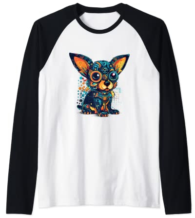 Chitech Chihuahua : œuvre d'art canine high-tech Manche Raglan