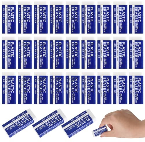 30 Stk 2B Radiergummi, Mini Weißer Radiergummi Kinder, 2B Weich Schule Radiergummi Set, Weicher 2B-Radierer, Radiergummi aus Gummi, für Schule Büro Skizzenraum Kunstmalerei (5 * 2 * 1cm)