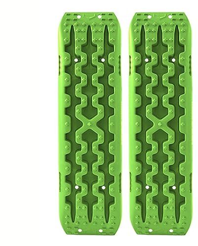 Offroad-Traktionsbretter, tragbare Reifen-Traktionsmatten, Bergungs-Traktionsspuren, Sandschlamm-Schneepolster-Reifenleiter für (Farbe: Rot, Größe: 41,3 x 11,8 Zoll - 2 Stück) (Grün 41,3 x 11,8 Zoll