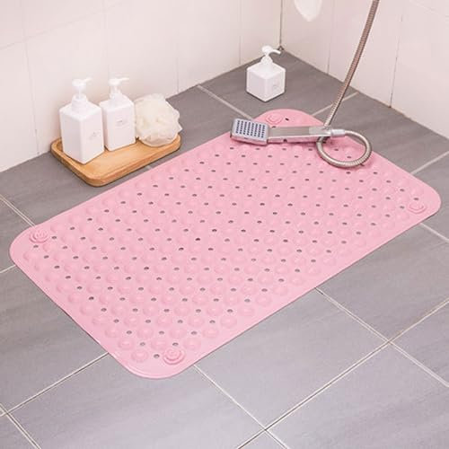 Enigmaire Antirutschmatte Badewanne,Antirutschmatte Dusche Mit Saugnapf,Anti Rutsch Badewannenmatten Badewanne,Saugnapf-Badematte,Weich Komfort,Mit AblauflöChern,Mit SaugnäPfen,SchüTzt Vor StüRzen
