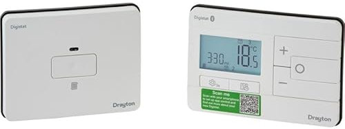 Drayton RF901 Digistat Smartphone Combi Boiler Wireless Programmable Room Thermostat & Receiver (Replaces Models: Digistat +2rf RF700 & +3rf RF701) - Hanicks