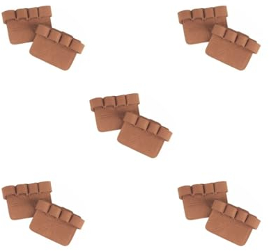 Mealoodiousmusea 5er-Set rutschfeste Handschuhe für Gewichtheben, Handgelenkschoner, Bodybuilding-Pads, Herren, für Fitness, Workout, Zubehör, Braun