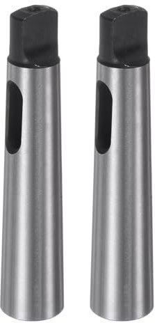 sourcing map Lot de 2 adaptateurs coniques Morse MT2-MT1 90 mm Précision 0,02 mm en acier à haute teneur en carbone Manchon de perçage réducteur de cône Morse Manchon de mandrin pour pièce de fraisage
