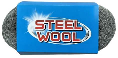 Steel Wool, 3'' x 11Ft, Grade #0000 - #4 Steel Wool, Steel Wool Mice Control - Coarse Steel Wool #1 for Remove Dirt & Grease and Clean, Steel Wool Pads for Household, Kitchen(#1)