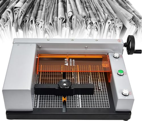 Hydravex Elektrischer Papierschneider, Schnittbreite 0–300 mm, Papier-Guillotine, elektrischer Lederschneider, Schnittstärke 40 mm, Papierschneidemaschine für den Schreibtisch und die Industrie