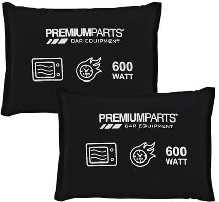 Deumidificatore per auto, set da 2 pezzi, riutilizzabili, 2 x 750 g, deumidificatore contro il parabrezza dell'auto, cuscino per deumidificatore